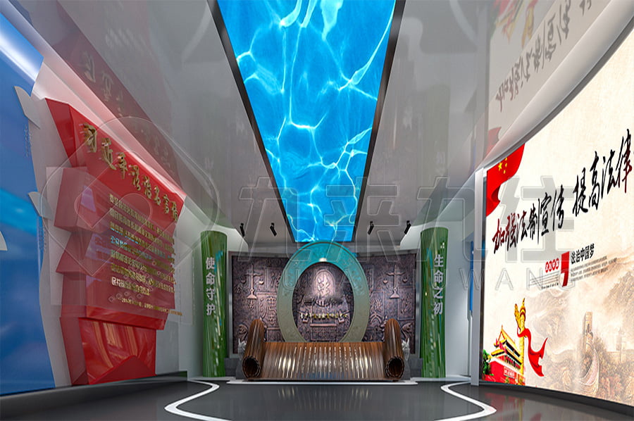 普法教育展廳，法治文化主題館規(guī)劃設計，公安局道德與法制宣傳平臺